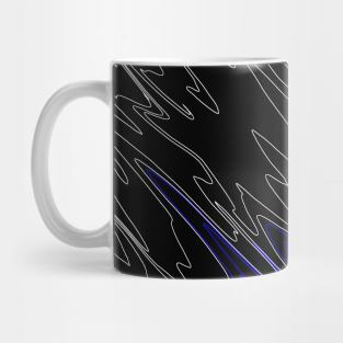 Marbled Black Blue Mug